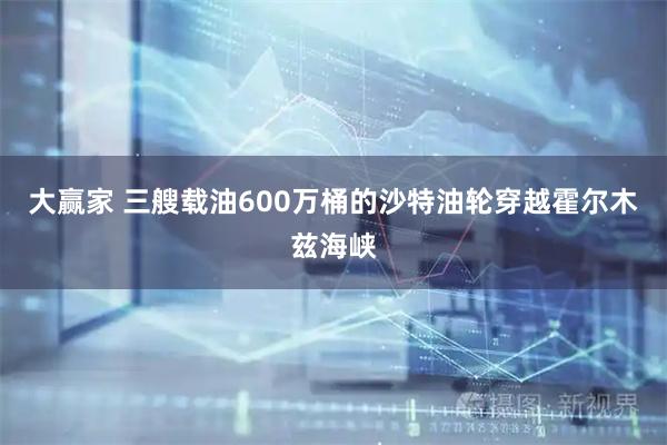 大赢家 三艘载油600万桶的沙特油轮穿越霍尔木兹海峡
