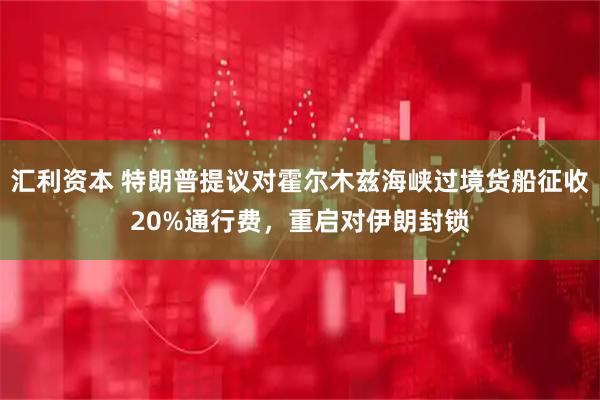 汇利资本 特朗普提议对霍尔木兹海峡过境货船征收20%通行费，重启对伊朗封锁